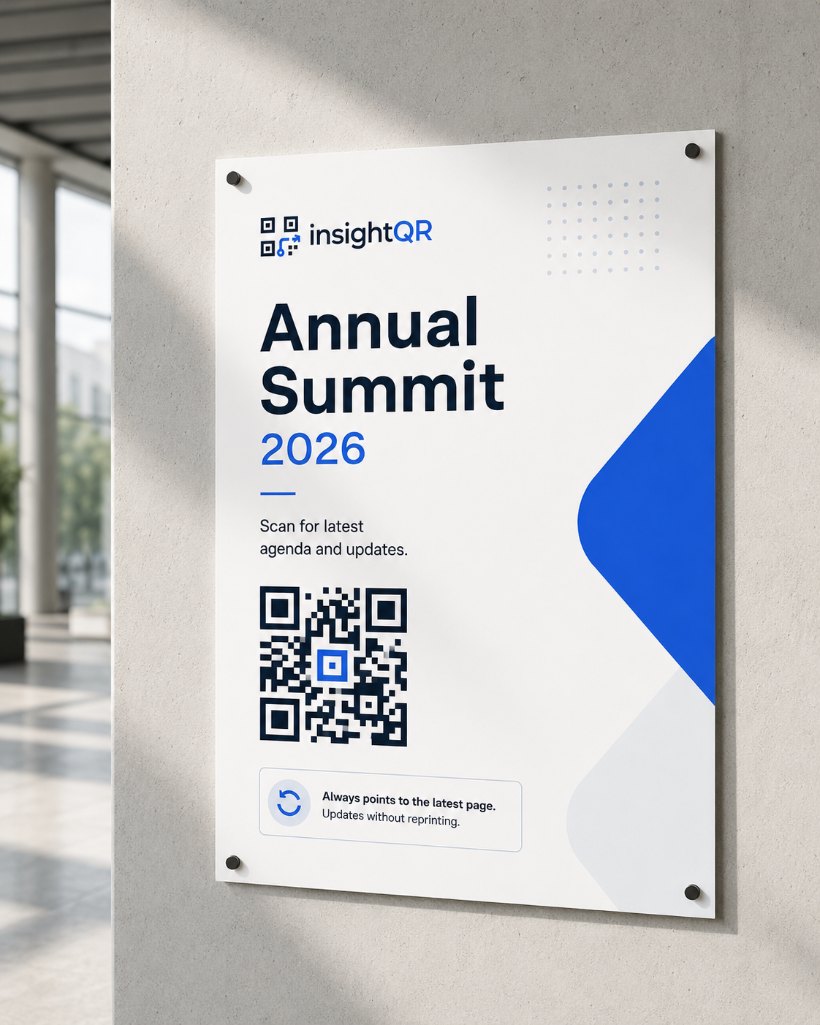 Event poster with QR